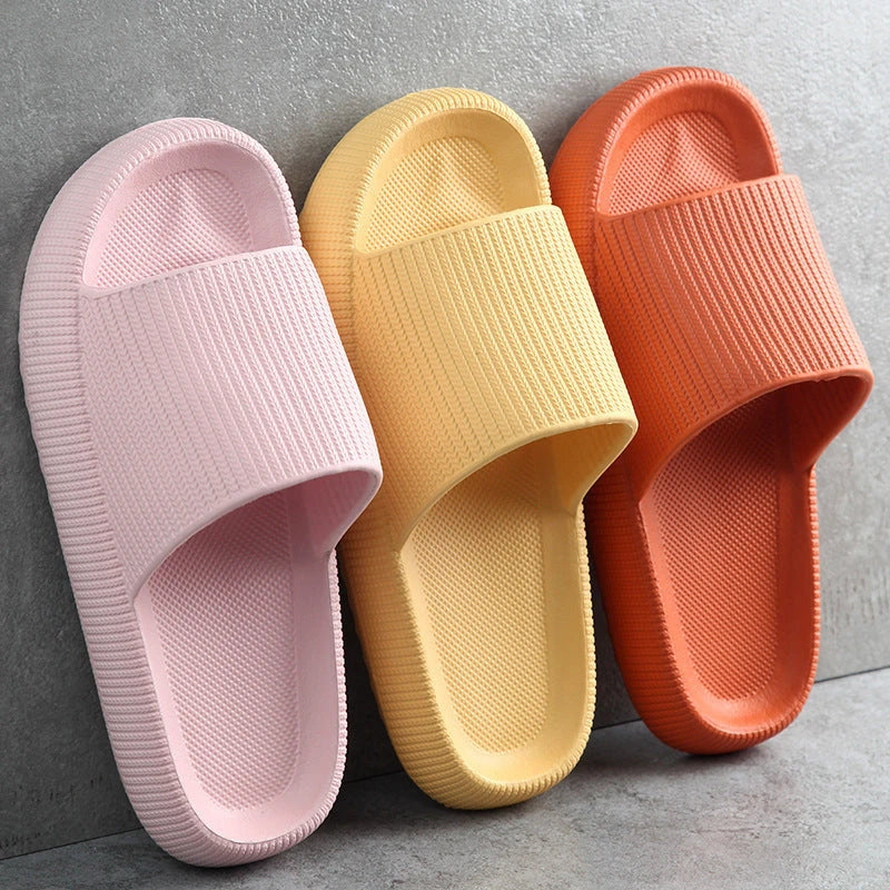 Cozy couple slip-on slippers with plush, breathable upper and durable non-slip sole for comfortable indoor relaxation
