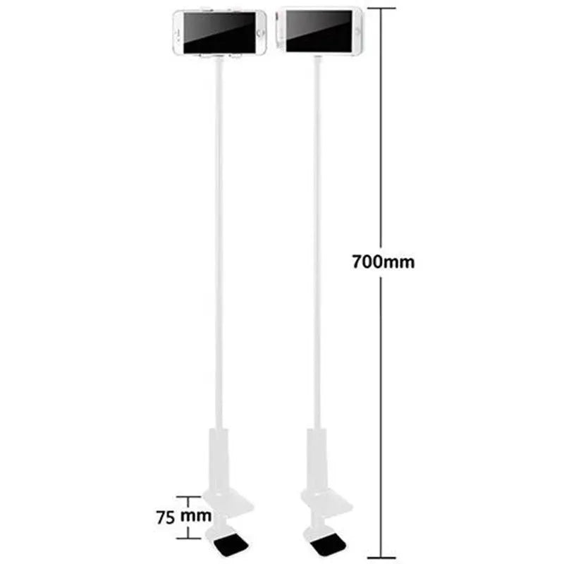 Black flexible mount holder with suction base holding a tablet at an adjustable angle