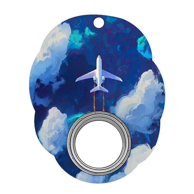 Customizable fidget spinner toy with keychain, available in various designs for stress relief and focus