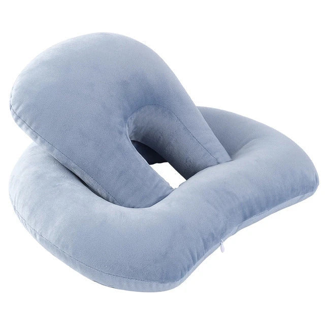 Cozy U-Shaped Neck Pillow with Arm Rest in Various Colors for Relaxing Naps and Travel Support