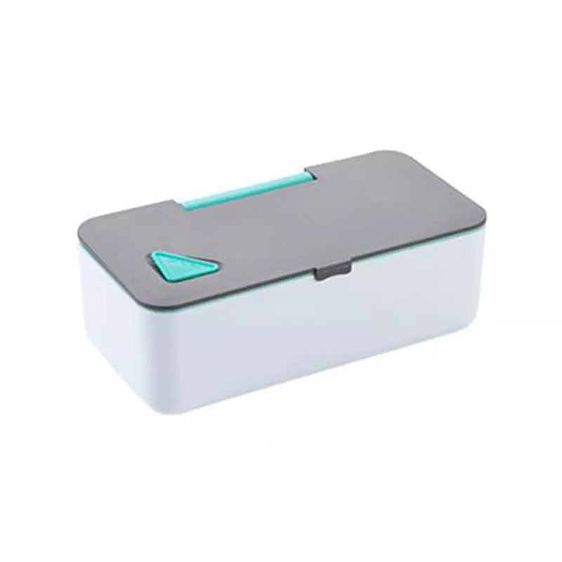 Mobile Phone Holder Lunch Box in Emerald Green, Mint Green, and Orange colors