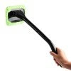 Versatile car window cleaning tool with long handle and microfiber pad for easy, streak-free window cleaning