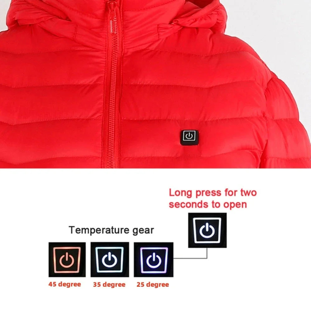 Versatile heated jacket with USB charging for customizable warmth and cozy comfort in any weather