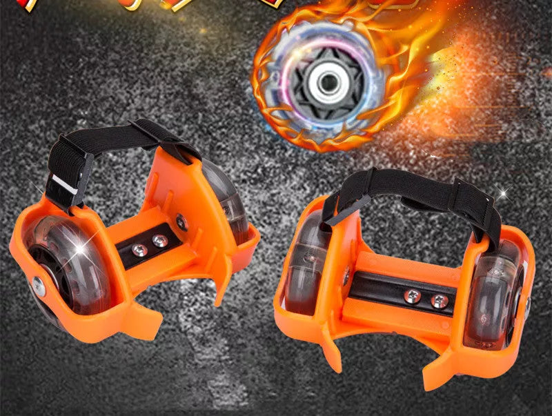 Children's luminous roller skates in three colors for safe evening skating