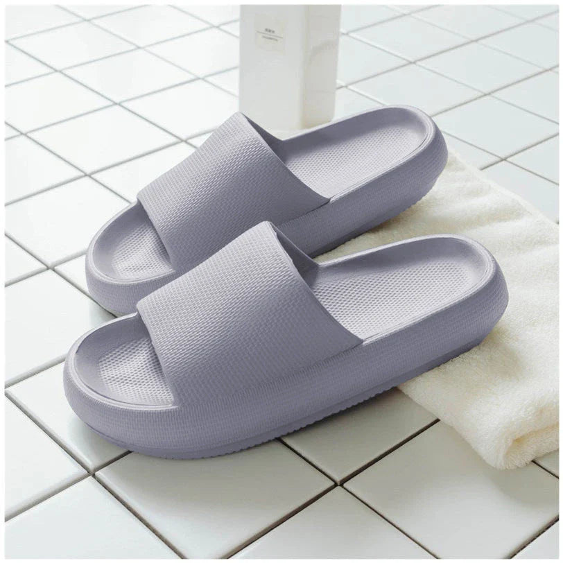 Cozy couple slip-on slippers with plush, breathable upper and durable non-slip sole for comfortable indoor relaxation
