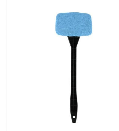 Versatile car window cleaning tool with long handle and microfiber pad for easy, streak-free window cleaning