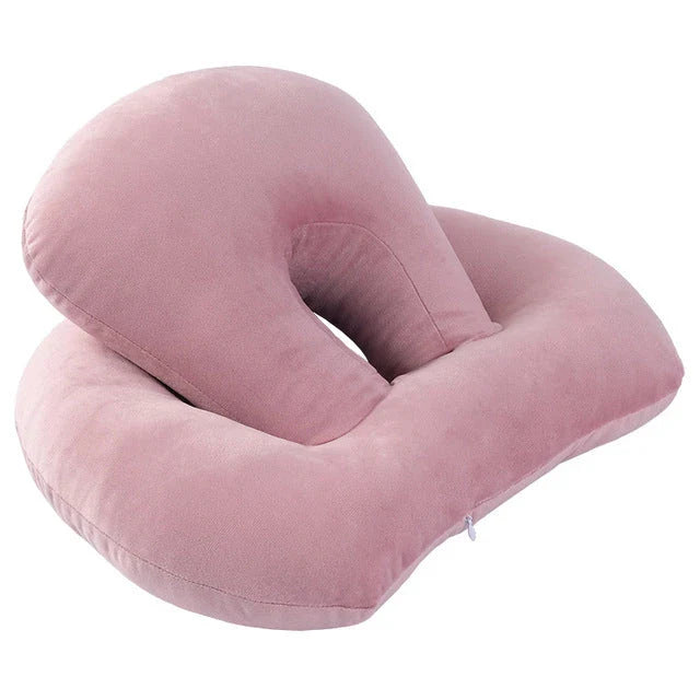 Cozy U-Shaped Neck Pillow with Arm Rest in Various Colors for Relaxing Naps and Travel Support