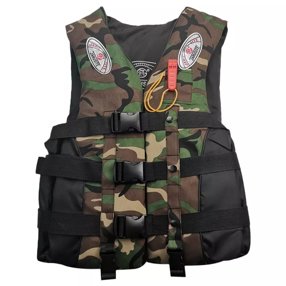 Child's life jacket with EPE foam buoyancy, reflective pads, and survival whistle