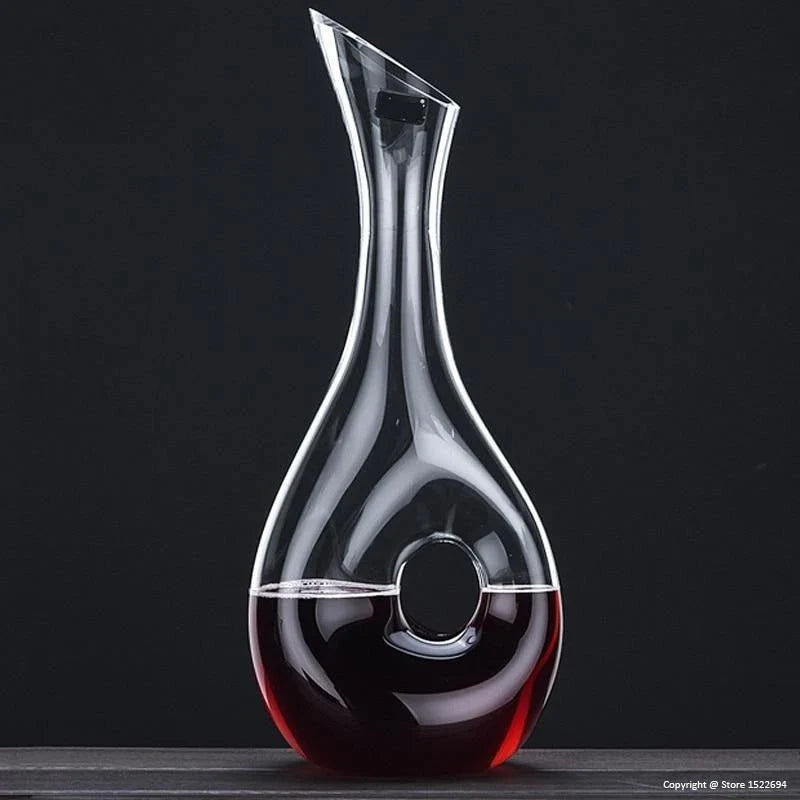 Premium crystal wine decanter set with pourer and hip flask, perfect for home bar and entertaining