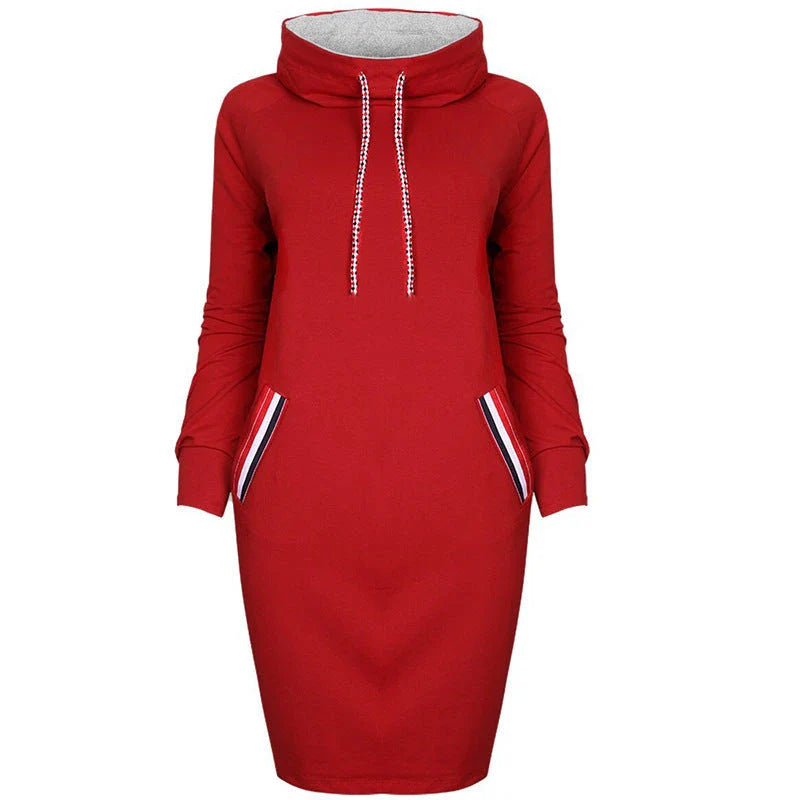 Elegant long sleeve party dress with high collar in a variety of colors and sizes