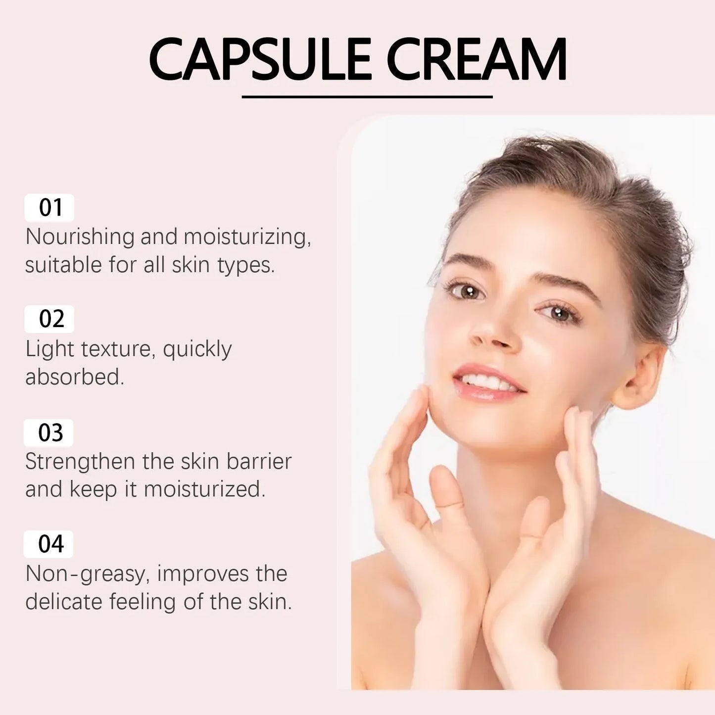 55g jar of nourishing moisturising cream with white ball gel texture