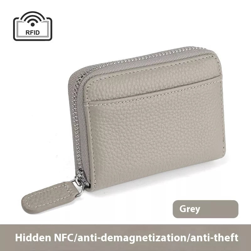 2024 RFID Genuine Leather Wallet with coin pocket and card slots