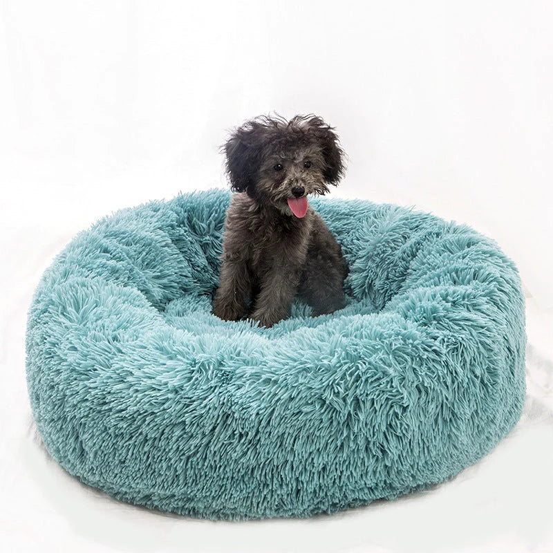 Cozy plush pet nest in various colors and sizes for ultimate pet comfort