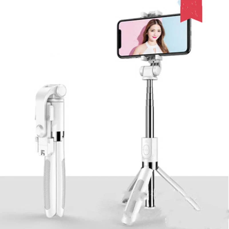Versatile Bluetooth Selfie Stick compatible with iPhones and Android smartphones, featuring adjustable telescopic design and premium construction