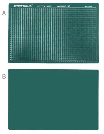 A3 self-healing cutting mat with centimetre grid in black, green, or grey colours