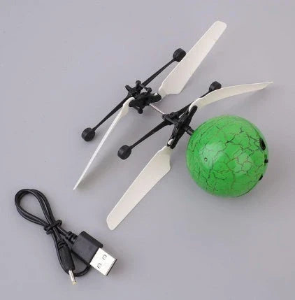A futuristic LED-powered hovering orb with a dazzling aerial display, captivating both kids and adults.