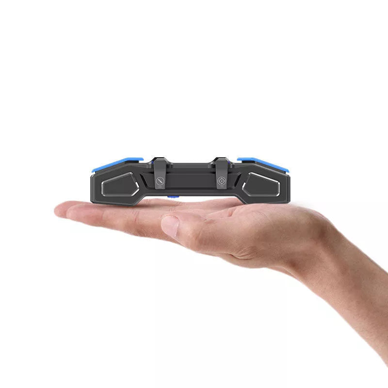 Black mobile game controller for smartphones with plug play for iOS and Android