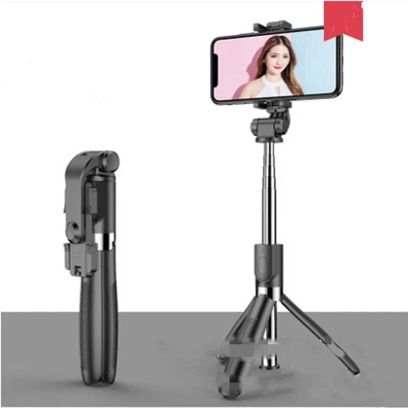 Versatile Bluetooth Selfie Stick compatible with iPhones and Android smartphones, featuring adjustable telescopic design and premium construction