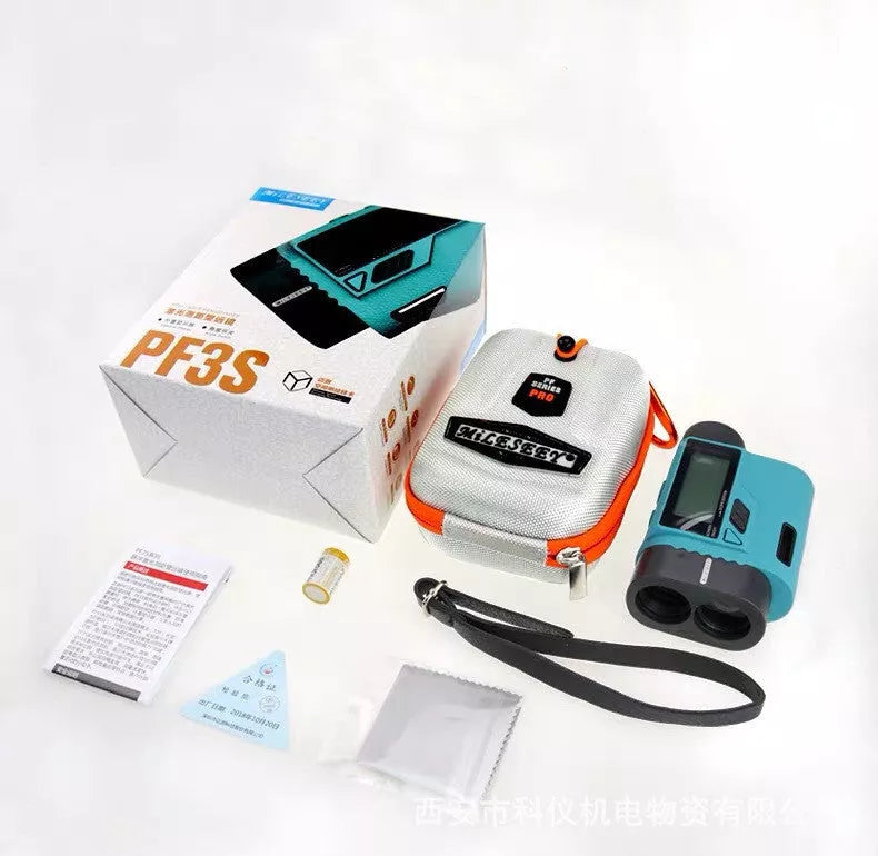 Outdoor laser rangefinder telescope with blue finish, capable of measuring distances up to 800M