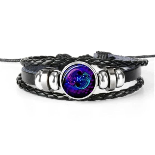 Stylish zodiac constellation bracelet with 12 zodiac sign design options