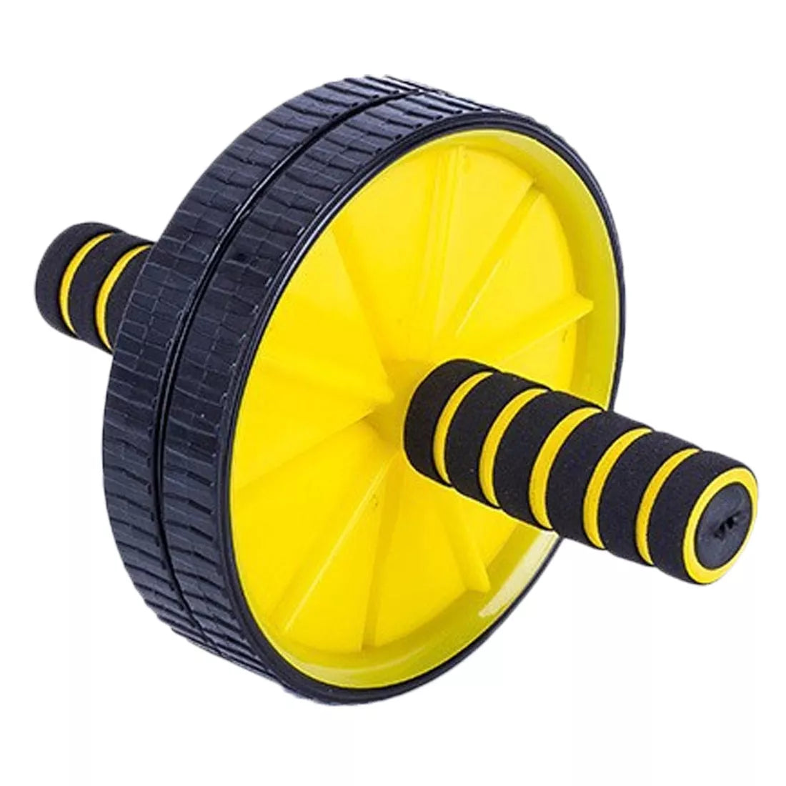Double Wheel Abdominal Wheel in red, blue, green, and yellow for core strengthening exercises