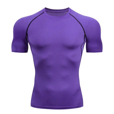 Quick-Dry Solid Color Fitness Short Sleeve for men and women