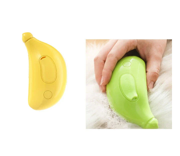 Rechargeable 3-in-1 pet grooming brush with steamy massage function for cats and dogs