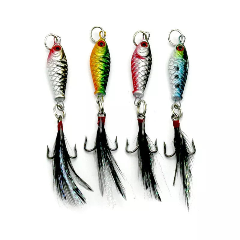 HENGJIA Mini lead fish bait 6.4g with 3D eyes for subiron fishing