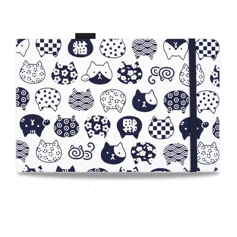 Handmade watercolor book with cotton and linen cover, 25% cotton paper, 20x13.5cm