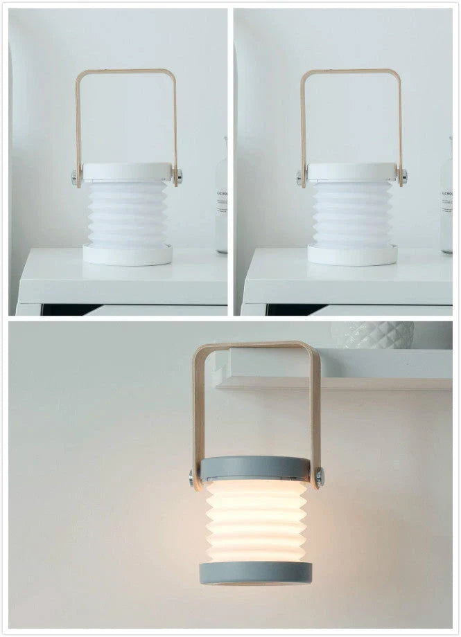 Foldable LED Lantern Lamp with Dimmable Touch Control, Portable and Rechargeable Lighting Solution for Home Decor