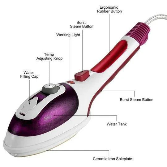 Versatile Handheld Steam Iron for Effortless Clothes Refreshing