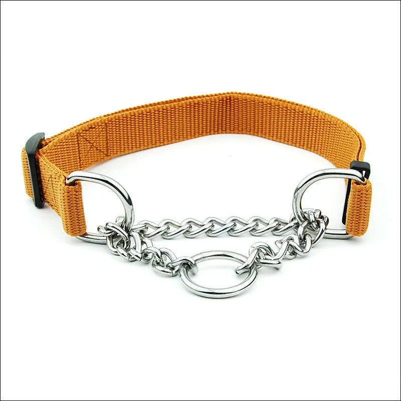 Large dog collar 2.5cm wide adjustable 40cm to 74cm in blue black red brown camouflage dot snowflake patterns
