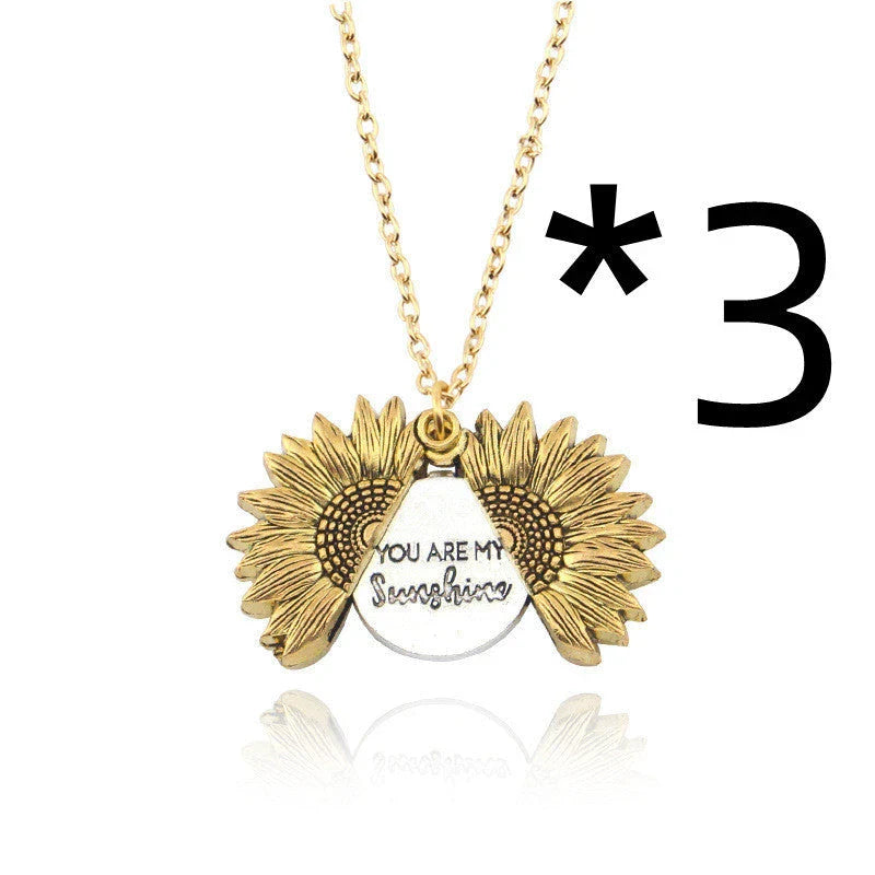 Radiant sunflower charm necklace with adjustable chain for a personalized fit