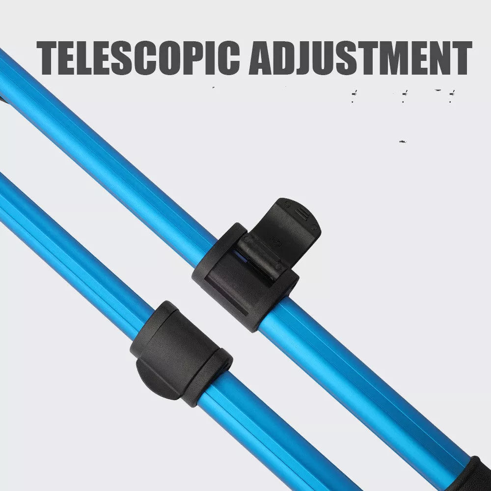 Aluminum alloy retractable triangle folding hand net for fishing, compact and durable design