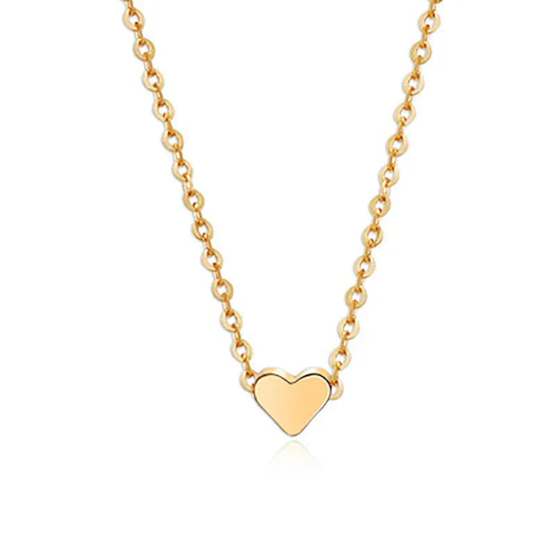 Elegant clavicle necklace with a double-sided love pendant, made of high-quality alloy for a timeless, fashion-forward look.