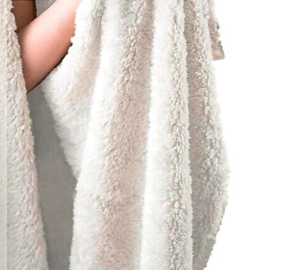 Cozy, soft, and versatile flannel burrito blanket in a unique round shape with a playful, delicious-looking design
