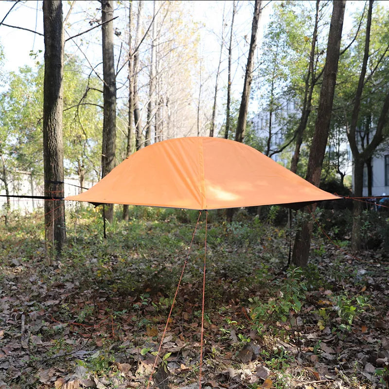Waterproof hanging tree tent with mosquito net and aluminum poles for camping