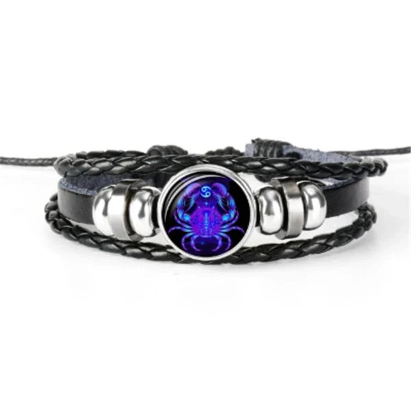 Stylish zodiac constellation bracelet with 12 zodiac sign design options