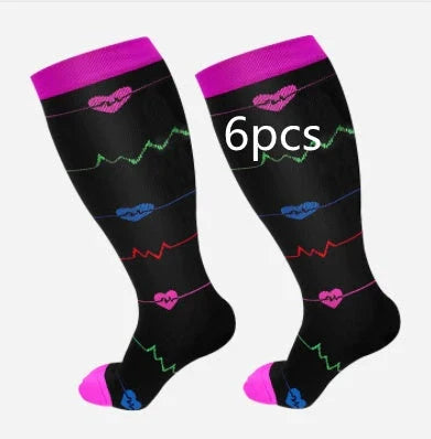 Premium plus-size compression socks with bamboo fibers for superior comfort and support