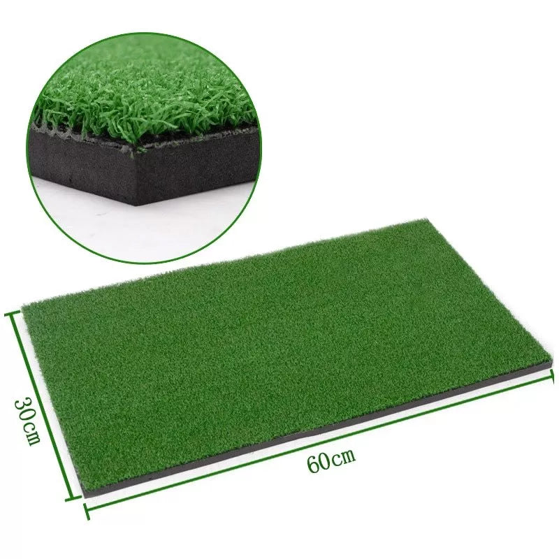 Golf Swing Practice Ball Mat with rubber and nylon construction, 15mm thickness