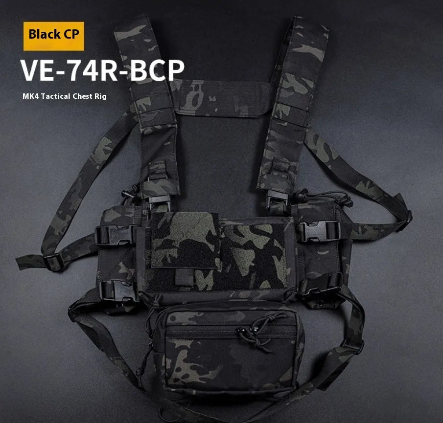 Expandable breathable chest mount vest in American Cordura fabric, available in multiple colours, one size fits all.