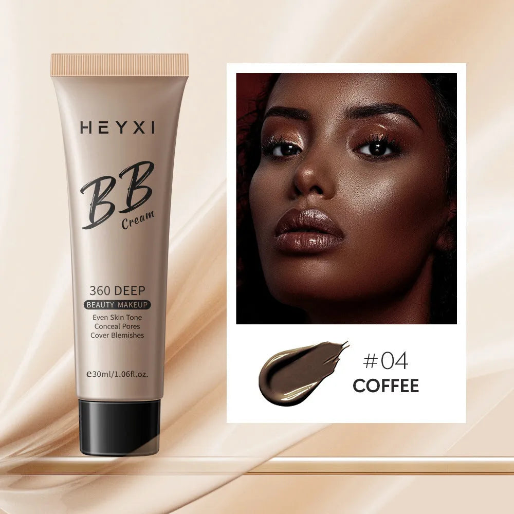 Waterproof and sweatproof BB cream in four shade options 01, 02, 03, 04