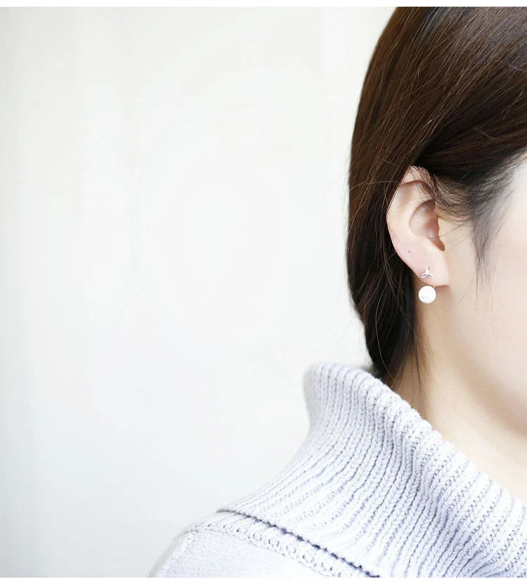 925 Sterling Silver Fashion Grass-Shape Earstuds with hypoallergenic properties and unique design