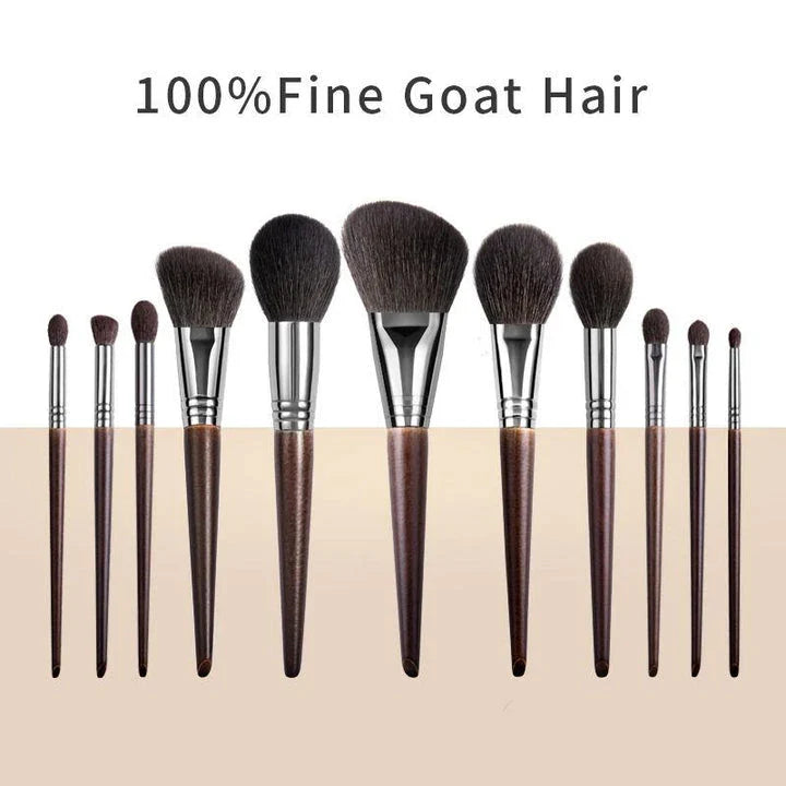 A 24-piece set of high-quality makeup brushes made with natural goat hair and synthetic fibers, perfect for flawless makeup application.