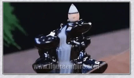 A multi-layered ceramic incense burner creating a cascading waterfall effect with calming aroma diffusion