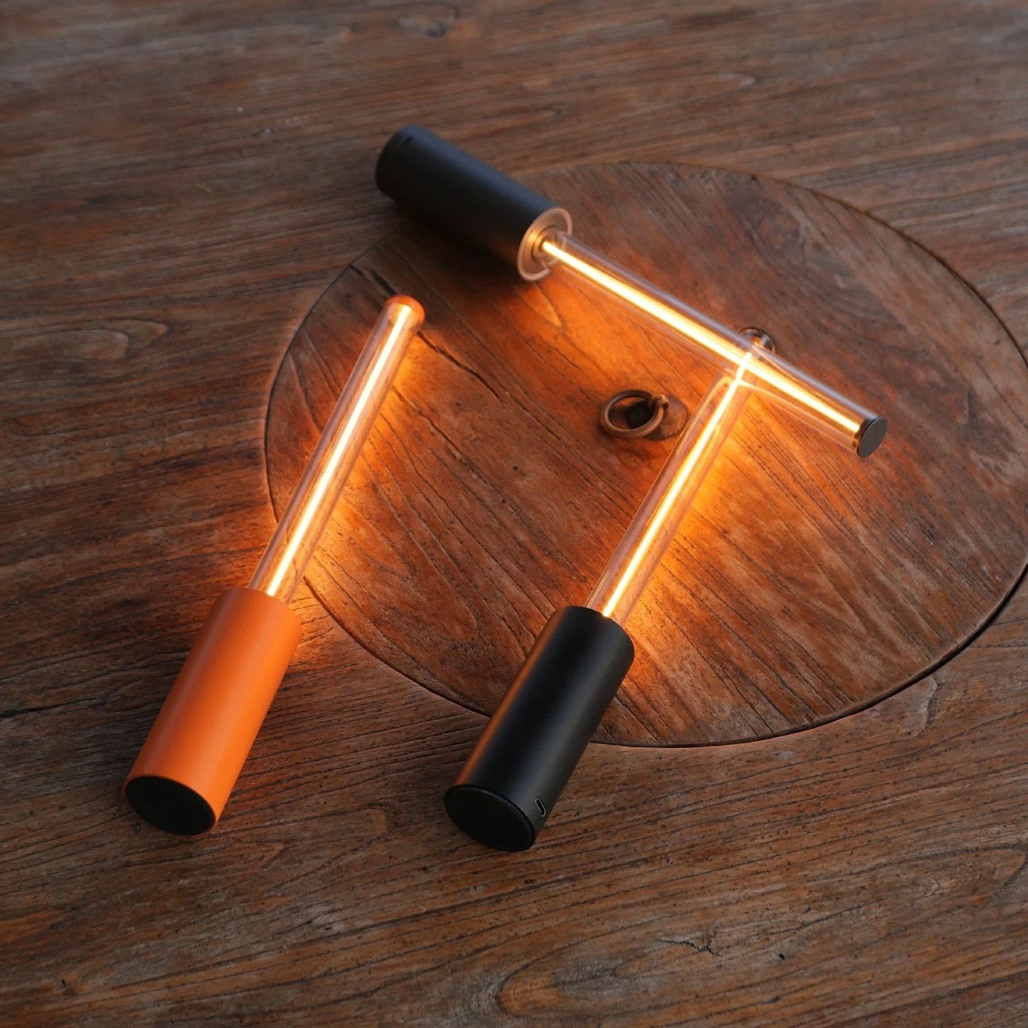 Rechargeable Atmospheric Breathing Light with adjustable lighting modes, sleek design, and versatile placement in bedroom or living space