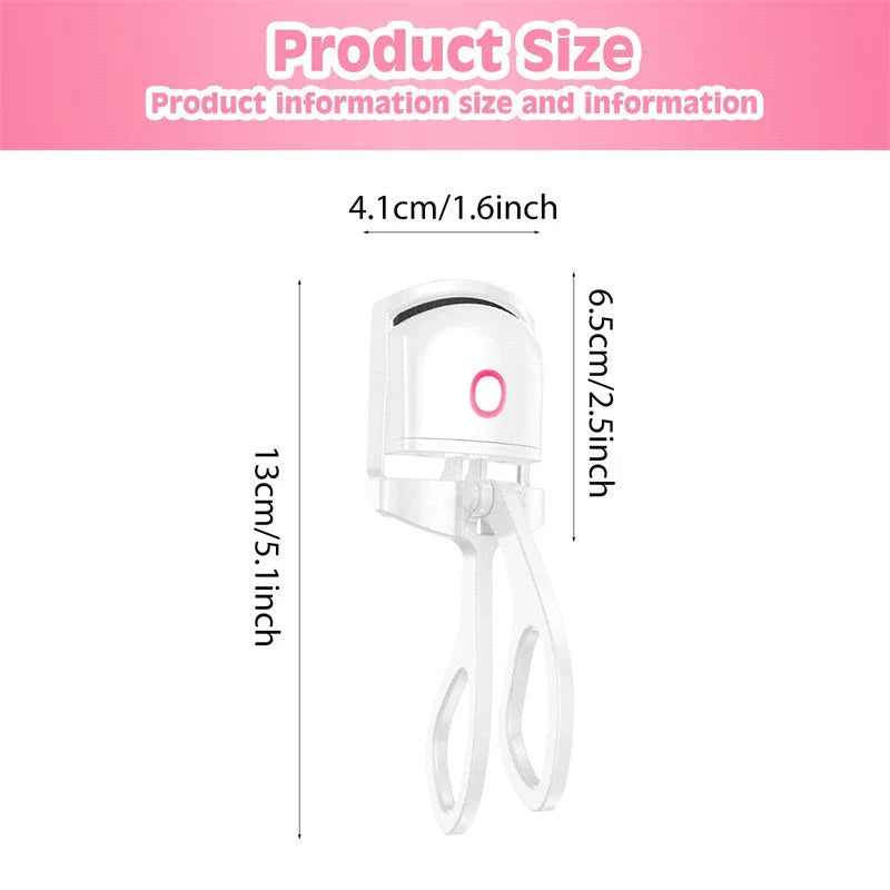 Rechargeable Electric Eyelash Curler with Temperature Control for Effortless Lash Curling