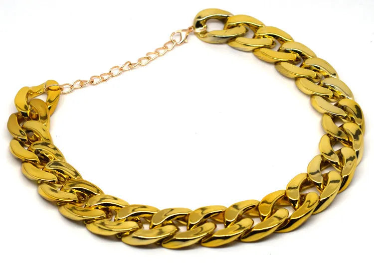 Gold colour chain style dog collar adjustable from 21cm to 50cm circumference for small medium dogs