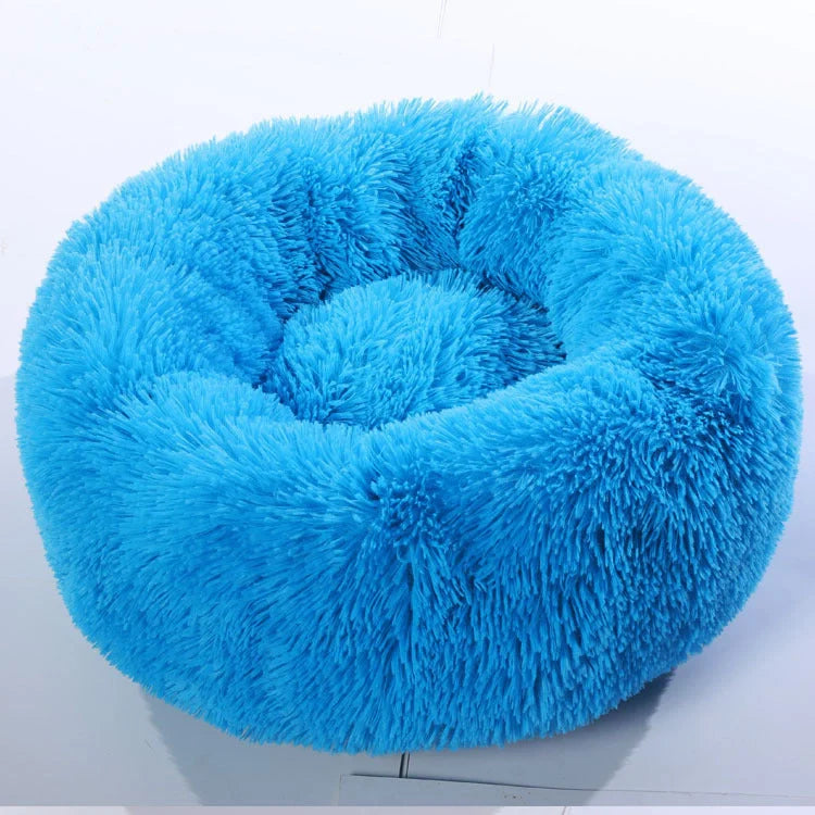 Cozy plush pet nest in various colors and sizes for ultimate pet comfort
