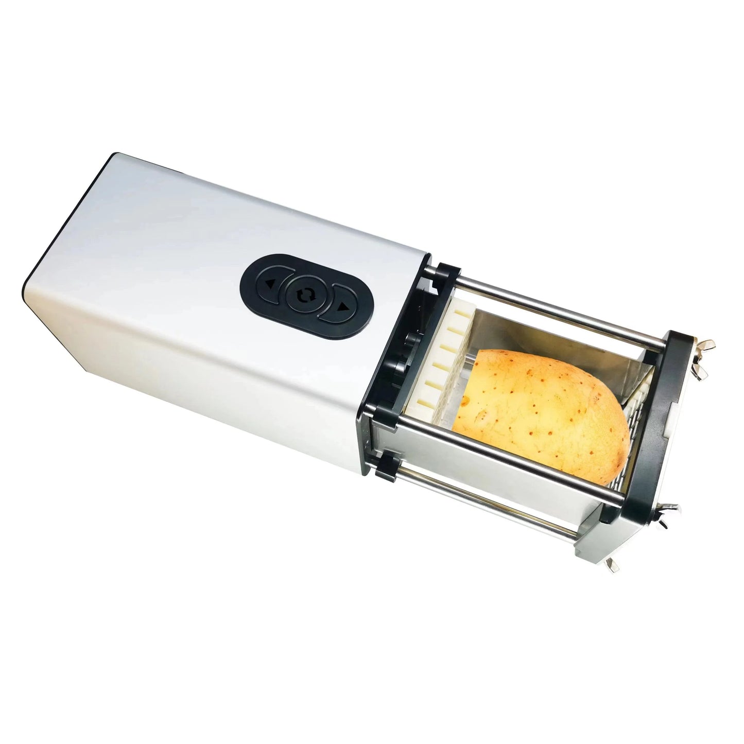 Electric French Fry Cutter with stainless steel blades and versatile slicing modes for commercial and home use